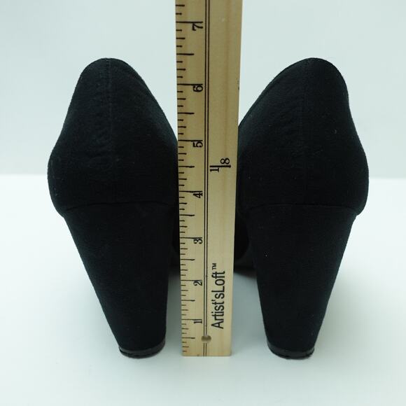Y-Not? Womens Davina Mary Jane Shoes Round Toe Block Heel Suede Black Size 9 - Picture 8 of 8